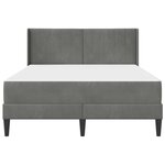 vidaXL Cadre de lit avec matelas Gris foncé 160 x 200 cm Velours