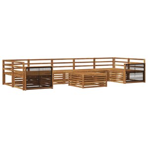 vidaXL Ensemble de canapés d'extérieur 8 pc Naturel