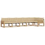 vidaXL Ensemble de canapés d'extérieur 6 pc Blanc et Beige