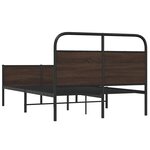 vidaXL Cadre de lit sans matelas 120x200 cm chêne marron