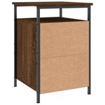 vidaXL Tables de chevet 2Pièces Chêne marron 40x42x60cm Bois d'ingénierie