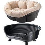Corbeille chat ou chien sofa Throne 6 avec coussin - Noir