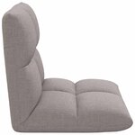 vidaXL Fauteuil de sol ajustable Taupe Tissu