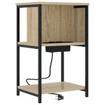 vidaXL Cabinet de chevet 2 Pièces Chêne sonoma 38 x 31 x 61 cm