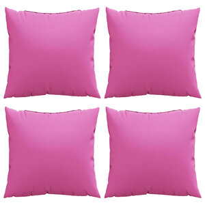 vidaXL Coussins décoratifs 4 Pièces Rose 40 x 40 cm tissu