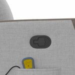 vidaXL Fauteuil de massage inclinable gris nuage tissu