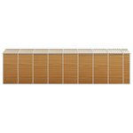 vidaXL Abri de jardin marron clair 191x725x198 cm acier galvanisé