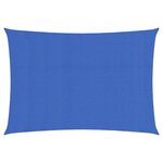 vidaXL Voile d'ombrage 160 g/m² rectangulaire bleu 3 5x5 m PEHD