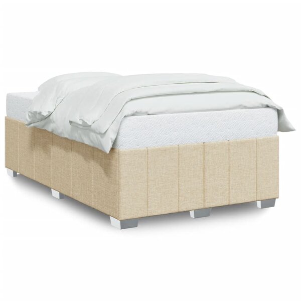 vidaXL Cadre de lit sans matelas crème 120x200 cm tissu