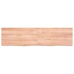 vidaXL Étagère murale marron clair bois chêne massif traité
