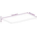 vidaXL Dessus de table à bord vivant 110x60x3 8cm bois massif manguier