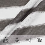 vidaXL Voile d'ombre Gris clair et blanc 5 x 8 m HDPE
