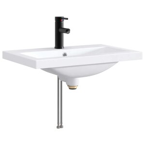 vidaXL Lavabo de salle de bains Noir Mat 61 x 40 x 16 5 cm métal