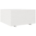 vidaXL Jardinière blanc 90x90x49 5 cm bois de pin massif