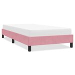 vidaXL Cadre de lit sans matelas rose 100x220 cm velours