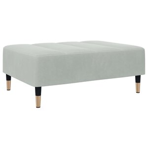 vidaXL Repose-pied gris clair 77x55x31 cm velours