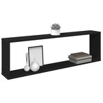 vidaXL Étagères cube murales 4 Pièces noir 100x15x30 cm bois d'ingénierie