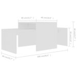 vidaXL Ensemble de tables basses Blanc 100x48x40 cm bois d’ingénierie