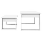 vidaXL Ensemble de tables basses 2 Pièces Blanc Bois d'ingénierie