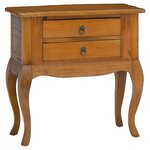 vidaXL Table d'appoint avec tiroirs 60x30x60 cm bois d'acajou massif