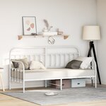 Lit de jour vidaXL blanc 75x190 cm en acier