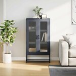 vidaXL Buffet haut anthracite 68x39x123 cm acier