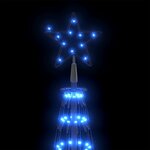 vidaXL Sapin de Noël cône 752 LED bleues Décoration 160x500 cm