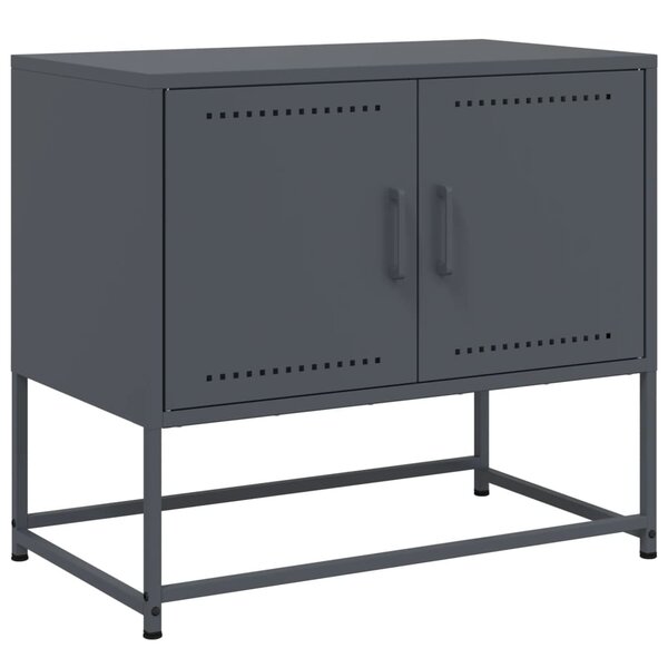 vidaXL Meuble TV anthracite 68 5x39x60 5 cm acier
