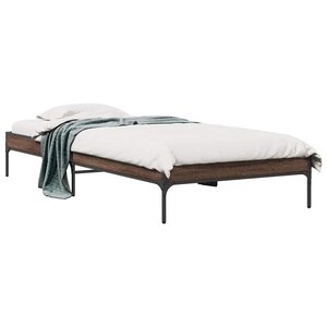 vidaXL Cadre de lit sans matelas chêne marron 75x190 cm