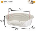 Panier-Corbeille Siesta Deluxe Taille 6 - 70 5 x 52 x 23 cm - Bordeaux