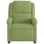 vidaXL Fauteuil inclinable électrique vert clair velours