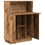 vidaXL Bureau marron Bois ancien Bois d'ingénierie Moyen