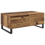 vidaXL Table basse Bois Ancien 90 x 50 x 36 5 cm Bois d'ingénierie