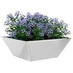 vidaXL Cache-pot de jardin 5 Pièces Argent 40 x 40 x 15 cm
