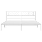 vidaXL Cadre de lit métal sans matelas et tête de lit blanc 183x213 cm