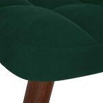 vidaXL Fauteuil relax avec tabouret en velours vert foncé