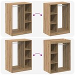 vidaXL Armoire chêne artisanal 77 x 48 x 102 cm Bois d'ingénierie