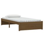 vidaXL Cadre de lit sans matelas marron miel bois massif 90x190 cm