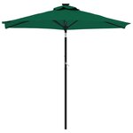 vidaXL Parasol de jardin avec mât en acier vert 225x225x212 cm