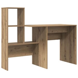 vidaXL Bureau Chêne artisanal 131 5 x 50 x 106 5 cm Bois d'ingénierie