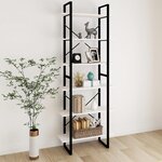 vidaXL Armoire haute Blanc 80x30x210 cm Bois de pin solide
