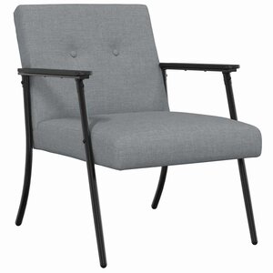 vidaXL fauteuil Gris clair 59 x 75 x 78 cm tissu