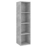 Vidaxl ensemble de meuble tv 2 pièces gris béton aggloméré