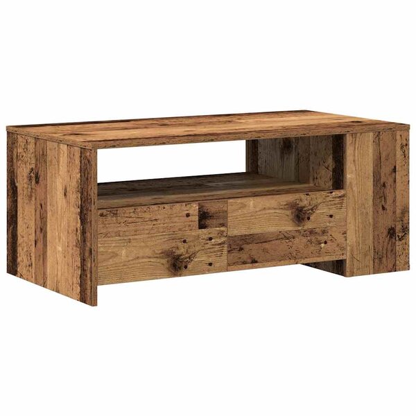 vidaXL Table basse Bois ancien 102 x 55 x 43.5 cm Bois d'ingénierie