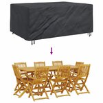 vidaXL Housse pour mobilier d'extérieur Noir 230 x 165 x 80 cm 600D