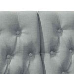 vidaXL Tête de lit capitonnée Gris clair 120 cm Pin massif