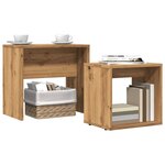 vidaXL Tables basses gigognes 2 Pièces chêne artisanal bois d'ingénierie