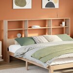 vidaXL Tête de lit avec rangement 200 cm bois massif de pin