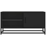 vidaXL Meuble TV noir 80x34 5x40 cm bois d'ingénierie et métal