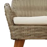 vidaXL Ensemble de salle à manger pour jardin 5 Pièces Beige polyrotin